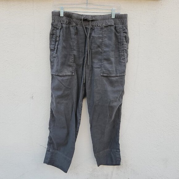 JAMES PERSE Surplus Drawstring Linen Blend Utility Crop Pant - Picture 2 of 8